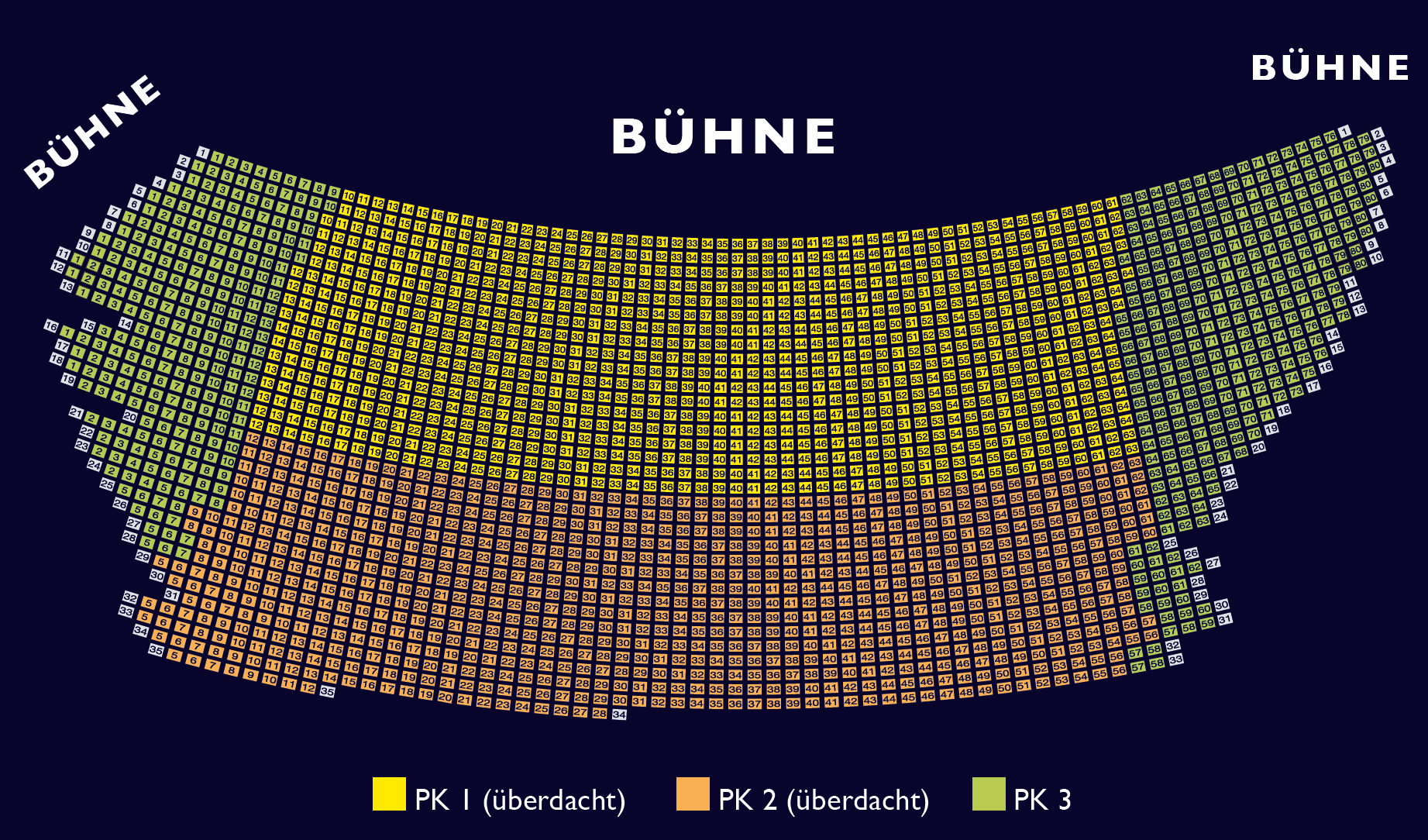 Oberhausen sitzplan arena Sitzplan, Saalplan